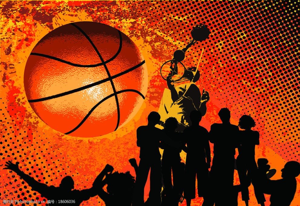 篮球概念背景图 蓝球的视觉艺术