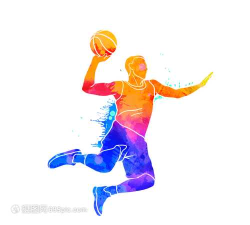 篮框下的灵魂舞者 创意篮球运动员剪影的艺术诠释